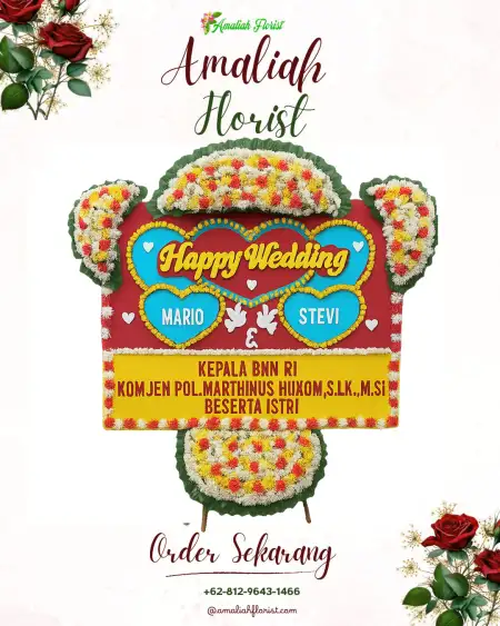 Papan Bunga Pernikahan Tlutup